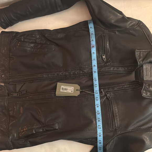 AllSaints Lark Leather Jacket (XS Small) - Picture 9 of 10